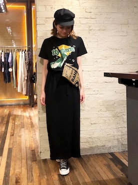 「マキシ丈ワンピ」｜girikoさん（レディース・165cm）の夏コーディネート