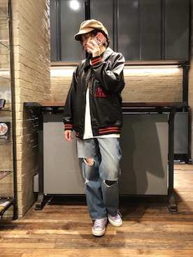「HYSTERIC GLAMOUR（ヒステリックグラマー）のアイテム（PC・スマホグッズ/家電）」を使った、girikoさん（レディース・165cm）の秋コーディネート
