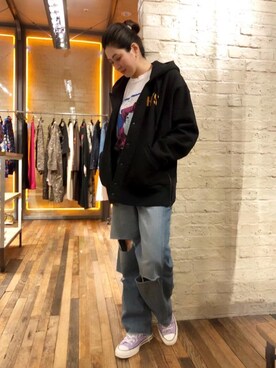 「らふこーで」｜「アイテム（スタジャン）」を使った、girikoさん（レディース・165cm）の秋コーディネート