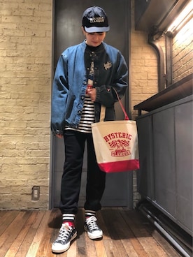 「でにむ」｜「アイテム（スウェットパンツ）」を使った、girikoさん（レディース・165cm）の春コーディネート