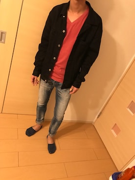 「ショッピング」｜「アイテム（ジャケット/アウター）」を使った、ｲﾁｶﾜさん（メンズ・169cm）の春コーディネート