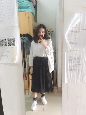 「MONO-MART（モノマート）のアイテム（バッグ、ベージュ系）」を使った、Tianloorさん（レディース）の春コーディネート