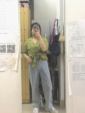 「NEW BALANCE（ニューバランス）のアイテム（その他シューズ、ベージュ系）」を使った、Tianloorさん（レディース）の夏コーディネート