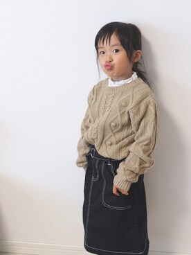 「アイテム（スカート）」を使った、＊sara＊さん（キッズ・90cm）の秋コーディネート