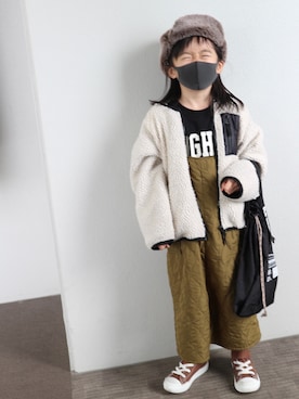 「ファー」｜＊sara＊さん（キッズ・110cm）の冬コーディネート