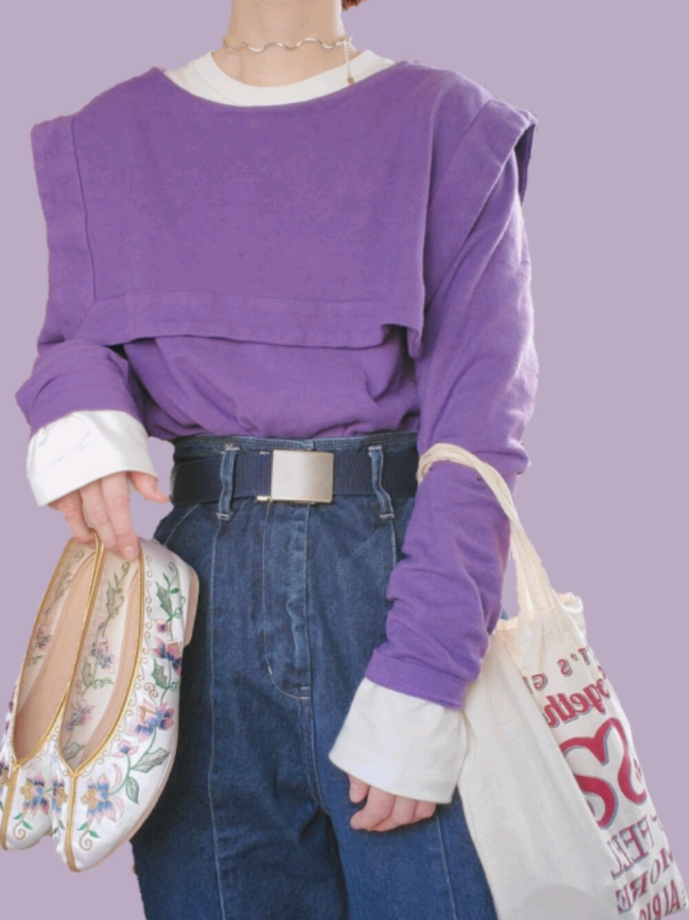最終値下げ✨6(ROKU)SAILOR COLLAR PULLOVERカットソー 6（ロク）の「＜6(ROKU)＞RIB×SILK SAILOR COLLAR PULLOVER