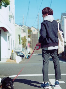 「Steven Alan（スティーブンアラン）のアイテム（レッグウェア）」を使った、［riku］さん（メンズ・172cm）の冬コーディネート