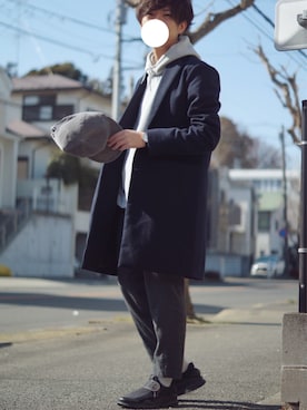 「Steven Alan（スティーブンアラン）のアイテム（レッグウェア）」を使った、［riku］さん（メンズ・172cm）の冬コーディネート