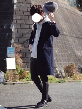「Steven Alan（スティーブンアラン）のアイテム（レッグウェア）」を使った、［riku］さん（メンズ・172cm）の冬コーディネート