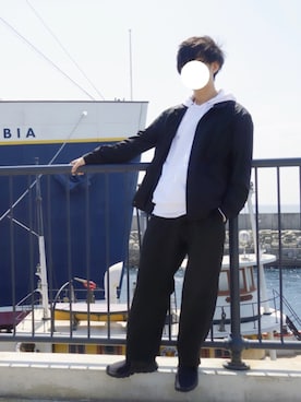 「ディズニー」｜「アイテム（その他アウター）」を使った、［riku］さん（メンズ・172cm）の春コーディネート
