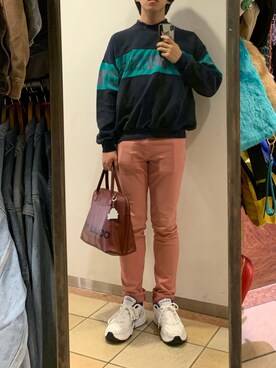 「BENETTON (UNITED COLORS OF BENETTON)（ベネトンユナイテッドカラーズオブベネトン）のアイテム（デニムパンツ）」を使った、ナオキさん（メンズ・170cm）の秋コーディネート