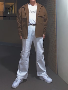 「Lulu ＆ Arnie（るるあんどあーにー）のアイテム（チノパンツ）」を使った、ナオキさん（メンズ・170cm）の冬コーディネート
