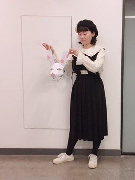 「TYAKASHAのアイテム（オールインワン・サロペット）」を使った、RAYSUISUIさん（レディース・163cm）の春コーディネート