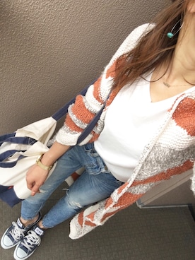 長谷千沙さん（レディース・158cm）の春コーディネート