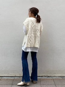 アングリッド　ストレッチフレアデニム セール】ハイウエストストレッチフレアデニム（デニムパンツ