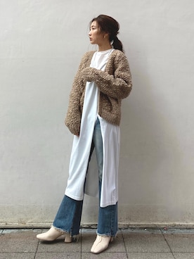 長谷千沙さん（レディース・159cm）の秋コーディネート