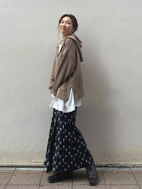 長谷千沙さん(レディース・159cm)の秋コーディネート