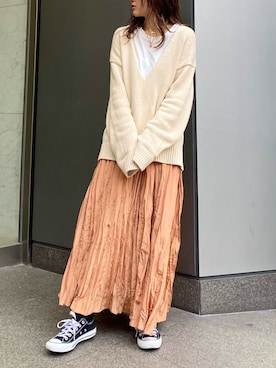 長谷千沙さん(レディース・159cm)の冬コーディネート