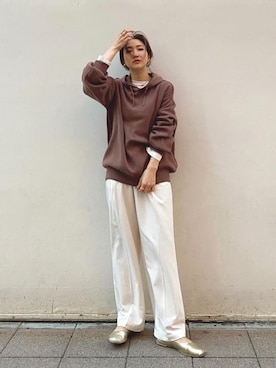 長谷千沙さん(レディース・159cm)の冬コーディネート