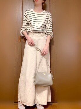 「アイテム（パンプス、グレー系）」を使った、ちぃ*さん（レディース・167cm）の春コーディネート