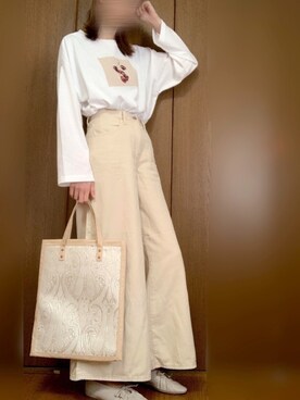 「アイテム（パンプス、グレー系）」を使った、ちぃ*さん（レディース・167cm）の春コーディネート