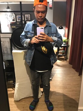 「adidas Originals（アディダスオリジナルス）のアイテム（キャップ）」を使った、colorさん（メンズ・167cm）の秋コーディネート