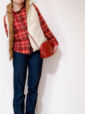 「UNIQLO（ユニクロ）のアイテム（デニムパンツ、ブルー系）」を使った、maiさん（レディース・150cm）の春コーディネート
