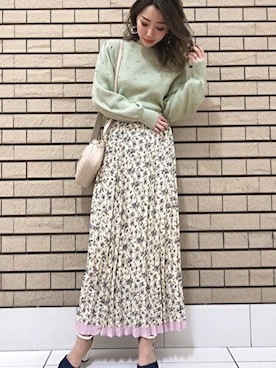 「CECIL McBEE（セシルマクビー）のアイテム（スカート）」を使った、cecilmcbee_staffさん（レディース・152cm）の春コーディネート