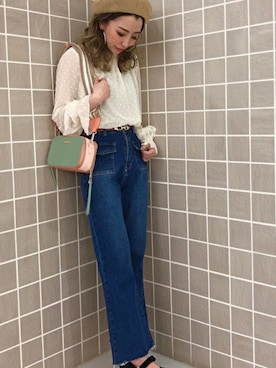 「CECIL McBEE（セシルマクビー）のアイテム（パンツ）」を使った、cecilmcbee_staffさん（レディース・152cm）の春コーディネート