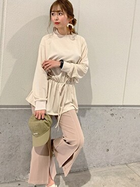 「CECIL McBEE（セシルマクビー）のアイテム（帽子）」を使った、cecilmcbee_staffさん（レディース・156cm）の春コーディネート