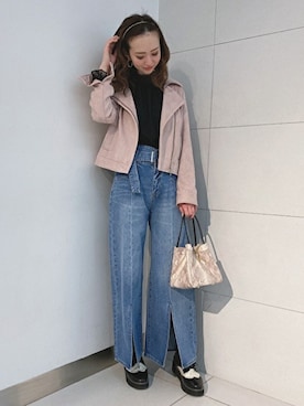 「CECIL McBEE（セシルマクビー）のアイテム（ジャケット/アウター）」を使った、cecilmcbee_staffさん（レディース・164cm）の春コーディネート