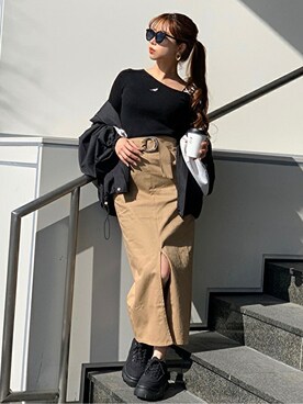 「CECIL McBEE（セシルマクビー）のアイテム（ジャケット/アウター）」を使った、cecilmcbee_staffさん（レディース・160cm）の春コーディネート