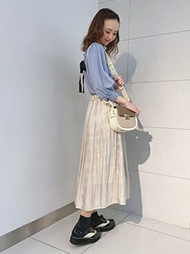 「CECIL McBEE（セシルマクビー）のアイテム（スカート）」を使った、cecilmcbee_staffさん（レディース・164cm）の春コーディネート