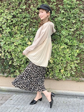 「CECIL McBEE（セシルマクビー）のアイテム（帽子）」を使った、cecilmcbee_staffさん（レディース・156cm）の春コーディネート