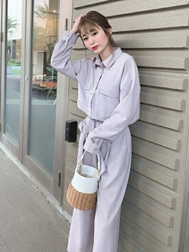 「CECIL McBEE（セシルマクビー）のアイテム（バッグ）」を使った、cecilmcbee_staffさん（レディース・156cm）の春コーディネート