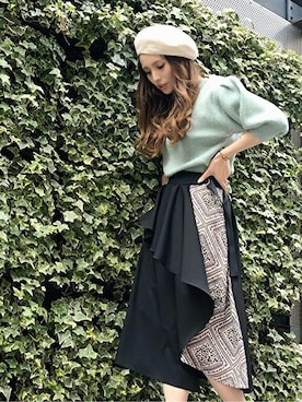 「CECIL McBEE（セシルマクビー）のアイテム（ハンチング/ベレー帽）」を使った、cecilmcbee_staffさん（レディース・167cm）の春コーディネート