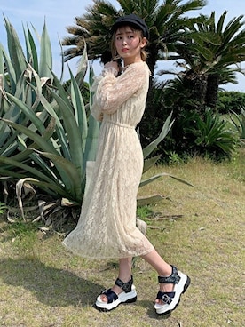 「CECIL McBEE（セシルマクビー）のアイテム（パンプス）」を使った、cecilmcbee_staffさん（レディース・156cm）の春コーディネート