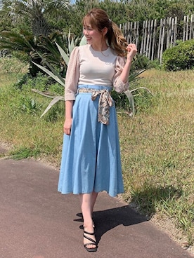 「CECIL McBEE（セシルマクビー）のアイテム（スカート）」を使った、cecilmcbee_staffさん（レディース・156cm）の春コーディネート