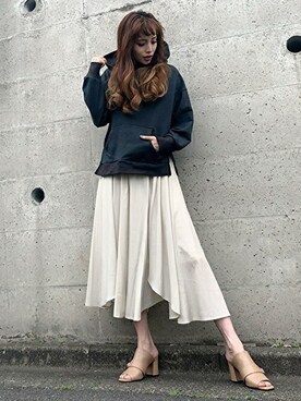 「CECIL McBEE（セシルマクビー）のアイテム（スカート）」を使った、cecilmcbee_staffさん（レディース・160cm）の春コーディネート
