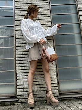 「CECIL McBEE（セシルマクビー）のアイテム（パンプス）」を使った、cecilmcbee_staffさん（レディース・155cm）の春コーディネート