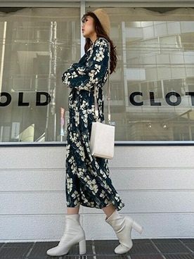 「CECIL McBEE（セシルマクビー）のアイテム（ハンチング/ベレー帽）」を使った、cecilmcbee_staffさん（レディース・155cm）の春コーディネート