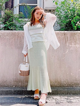 「CECIL McBEE（セシルマクビー）のアイテム（アクセサリー）」を使った、cecilmcbee_staffさん（レディース・146cm）の春コーディネート