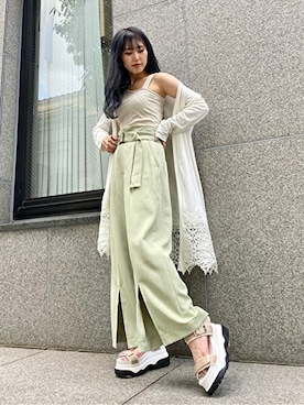 「CECIL McBEE（セシルマクビー）のアイテム（パンツ）」を使った、cecilmcbee_staffさん（レディース・155cm）の春コーディネート