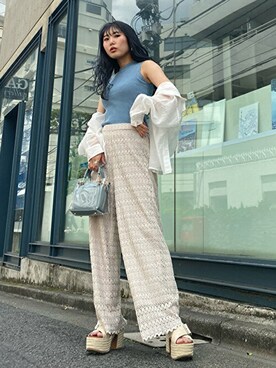 「CECIL McBEE（セシルマクビー）のアイテム（パンツ）」を使った、cecilmcbee_staffさん（レディース・155cm）の春コーディネート