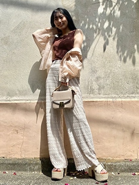 「CECIL McBEE（セシルマクビー）のアイテム（パンツ）」を使った、cecilmcbee_staffさん（レディース・155cm）の春コーディネート