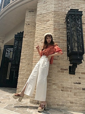 「CECIL McBEE（セシルマクビー）のアイテム（パンツ）」を使った、cecilmcbee_staffさん（レディース・167cm）の夏コーディネート