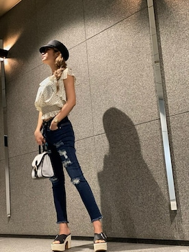 「CECIL McBEE（セシルマクビー）のアイテム（パンツ）」を使った、cecilmcbee_staffさん（レディース・160cm）の夏コーディネート