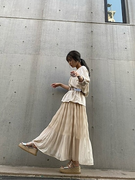 「CECIL McBEE（セシルマクビー）のアイテム（スカート）」を使った、cecilmcbee_staffさん（レディース・155cm）の夏コーディネート