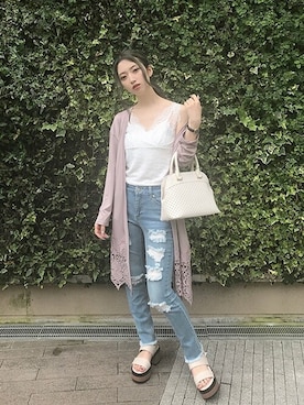「CECIL McBEE（セシルマクビー）のアイテム（パンツ）」を使った、cecilmcbee_staffさん（レディース・157cm）の夏コーディネート