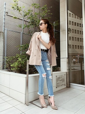 「CECIL McBEE（セシルマクビー）のアイテム（パンツ）」を使った、cecilmcbee_staffさん（レディース・160cm）の夏コーディネート